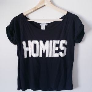 💋 Crop Top XS Charlotte Russe Black Top Homies